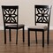 Baxton Studio Samwell Sand Upholstered and Dark Brown Wood 2-Piece Dining Chair Set 171-10955 - alternate 2
